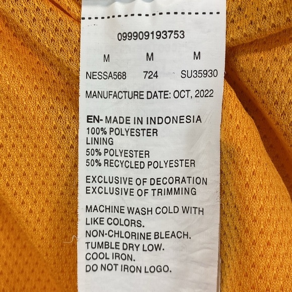 NIKE Men’s Swim Trunks Shorts M Mesh Liner Gray Orange 9" travel cruise beach - Picture 11 of 11